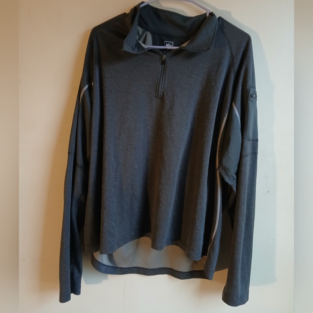 REI Grey/B lack Quarter-Zip Pullover